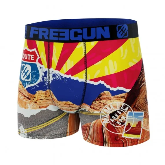 Calzoncillos de microfibra reciclada "Paysage du Monde" para hombre (Boxers) Freegun chez FrenchMarket