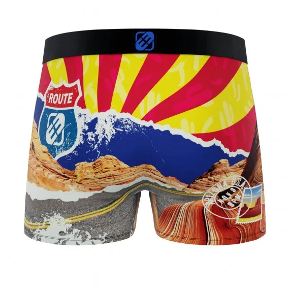 Boxershorts für Männer aus recycelter Mikrofaser "Paysage du Monde" (Landschaft der Welt) (Boxershorts Mann) Freegun auf Fren...