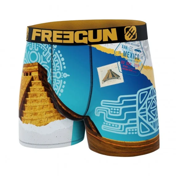Set di 4 boxer in microfibra riciclata Paysage du Monde per ragazzi (Confezione di boxer da ragazzo) Freegun chez FrenchMarket