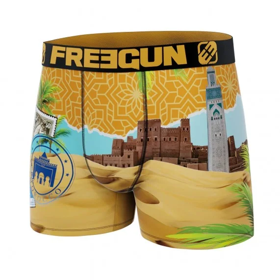 Set di 4 boxer in microfibra riciclata Paysage du Monde per ragazzi (Confezione di boxer da ragazzo) Freegun chez FrenchMarket