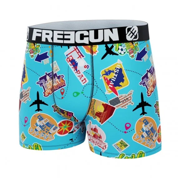Set di 4 boxer in microfibra riciclata Paysage du Monde per ragazzi (Confezione di boxer da ragazzo) Freegun chez FrenchMarket
