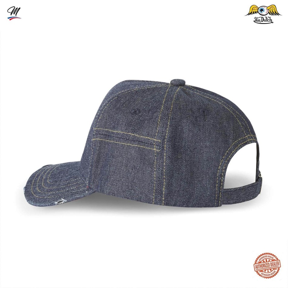 VON DUTCH "Jean's Rec" basebollkeps i blå jeans