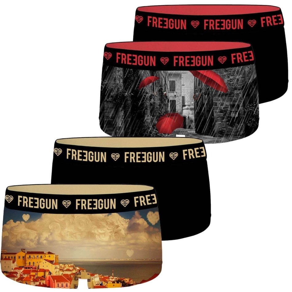 Lot de 4 boxers FREEGUN Fille Pack Rock