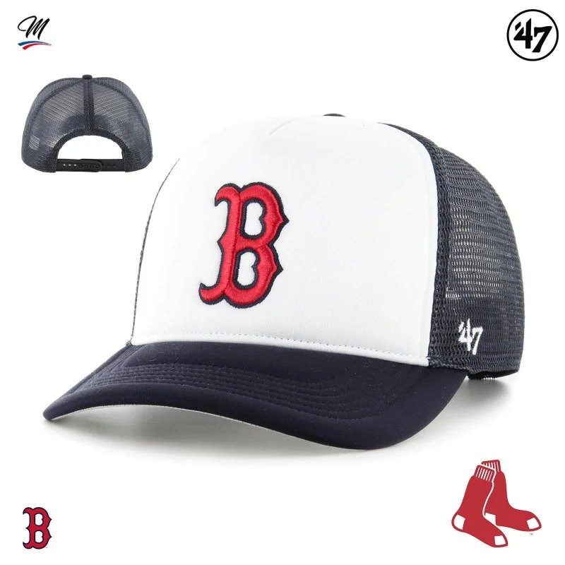 '47 Brand - Casquette MLB Boston Red Sox Mousse "Tri tone Foam '47 Offside DT" Bleu Marine Taille Unique