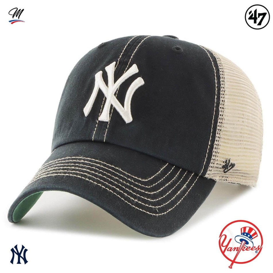 47' MLB New York Yankees Trawler Cap "Clean Up Vintage" Navy, Black