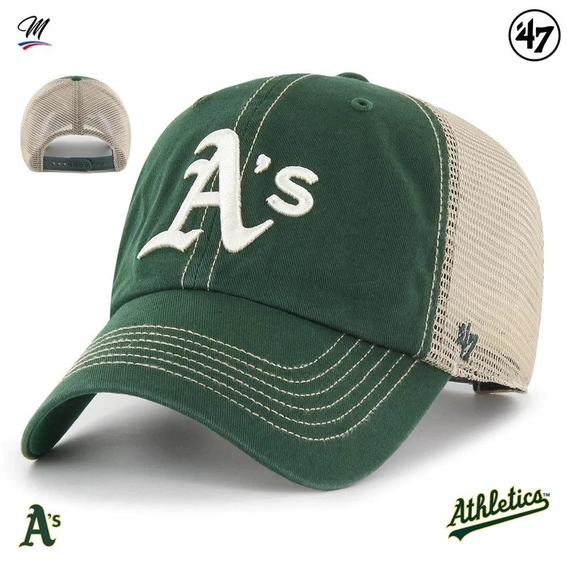 '47 Brand - Casquette MLB Oakland Athletics Trawler "Clean Up Vintage" Vert Taille Unique