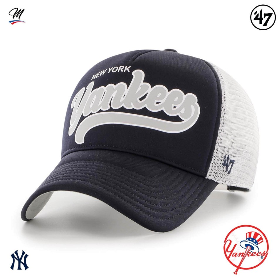 MLB New York Yankees Foam Script '47 Offside DT Cap (Caps) '47 Brand chez FrenchMarket