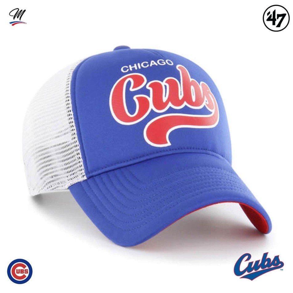 MLB Chicago Cubs Foam Script '47 Offside DT Cap (Caps) '47 Brand on FrenchMarket