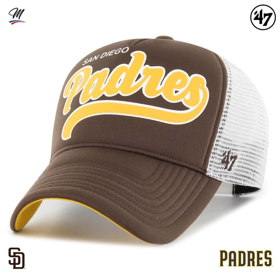 MLB San Diego Padres Mousse "Foam Script '47 Offside DT" Kappe (Cap) '47 Brand auf FrenchMarket