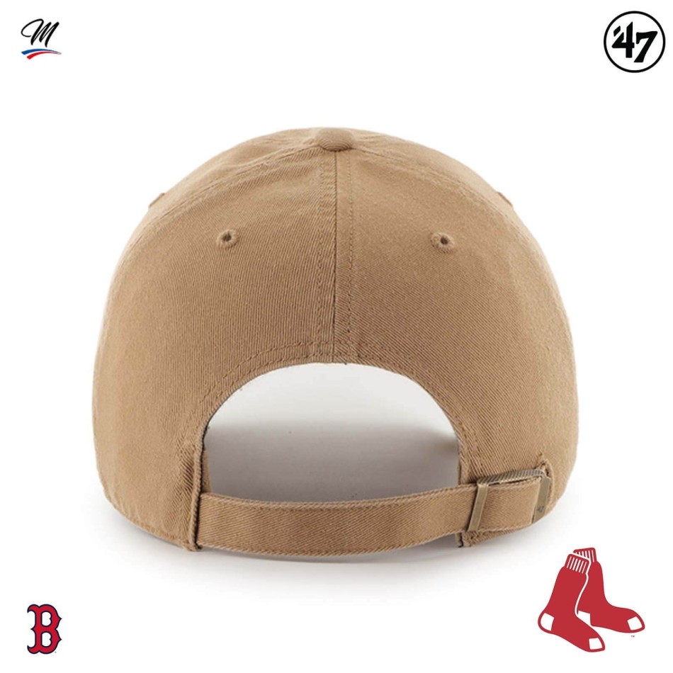 MLB Boston Red Sox "Clean Up" Cap - 100% bomull - Camel, Navy, Black, White,