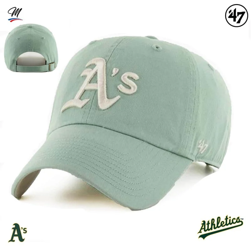 '47 Brand - Casquette MLB Oakland Athletics "Clean Up" Taille Unique Vert Eucalyptus