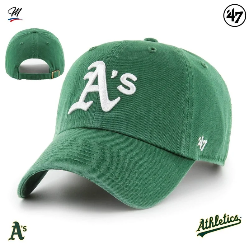 '47 Brand - Casquette MLB Oakland Athletics "Clean Up" Taille Unique Vert Eden