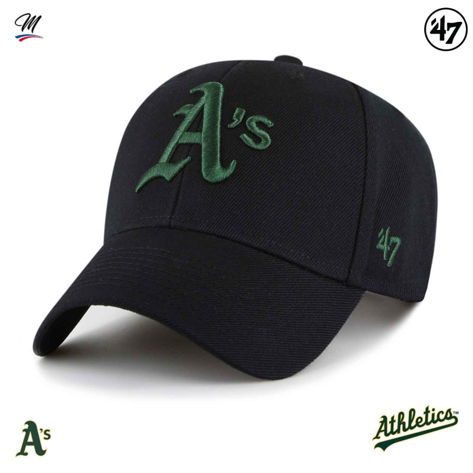 MLB Oakland Athletics MVP Snapback keps Svart Fri frakt