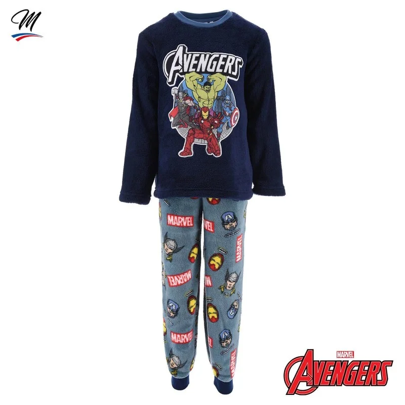 French Market - AVENGERS - Ensemble de Pyjama Polaire Garçon Bleu 8 ans