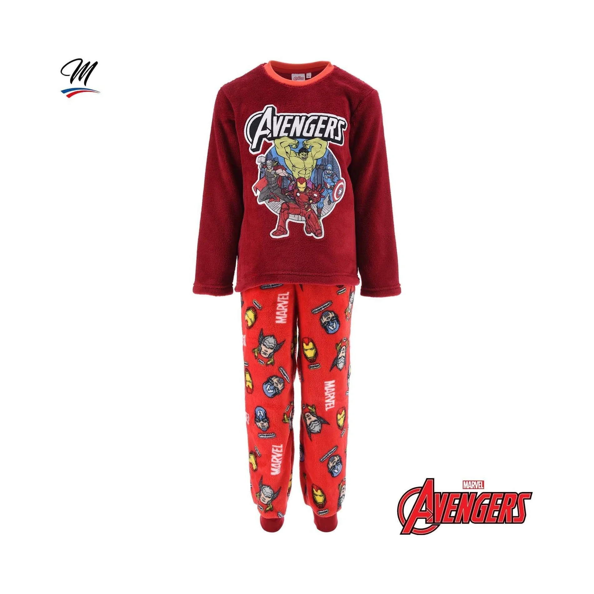 Combinaison Pyjama Marvel Avengers En Polaire Pour Garçon - Tailles 3 à 10 Ans - 12