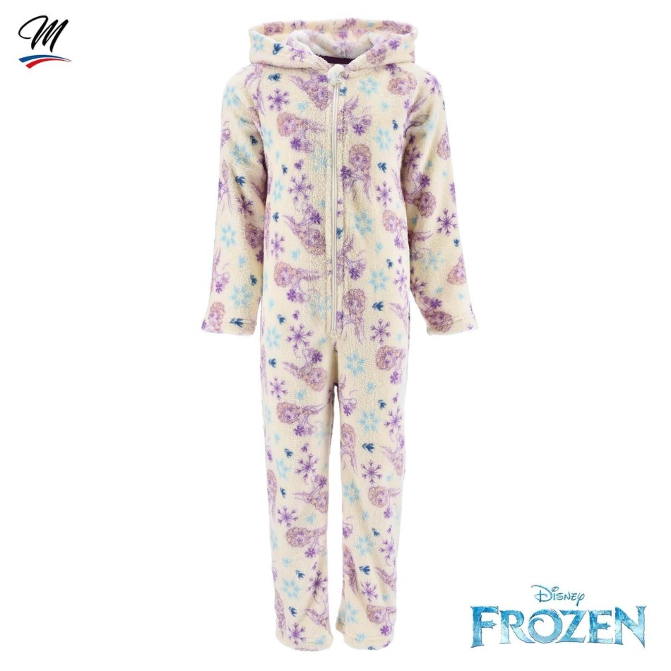 Snödrottningen - Pyjamasdräkt i fleece för flickor