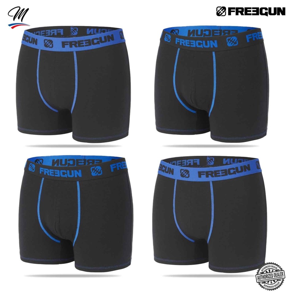 FREEGUN Lot de 4 Boxers Homme Premium Coton | French Market