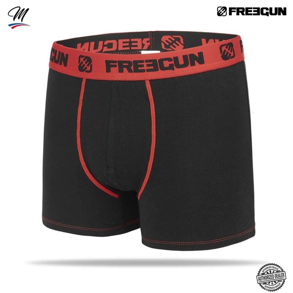 FREEGUN Set med 4 boxershorts för män i premium bomullsboxers French Market
