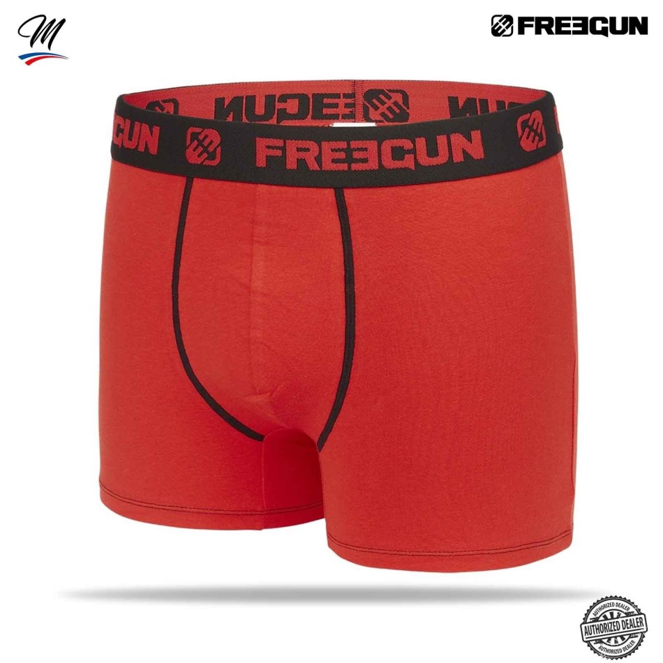 FREEGUN Set med 4 boxershorts för män i premium bomullsboxers French Market