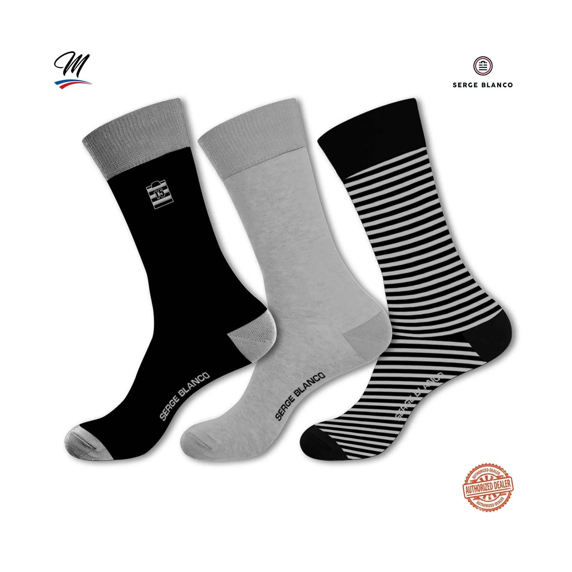 Lot De 6 Paires De Chaussettes Longues Hommes BAROCCO LECCESE - Coton Chaud, Fabriqué En Italie, Neuf Avec étiquettes