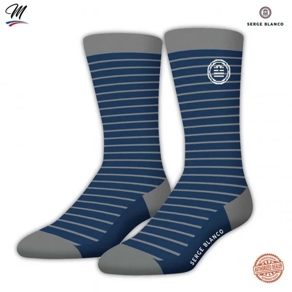 Set of 3 Pairs of Men's Cotton "Rugby 15" Socks (Fancy socks) Serge Blanco on FrenchMarket