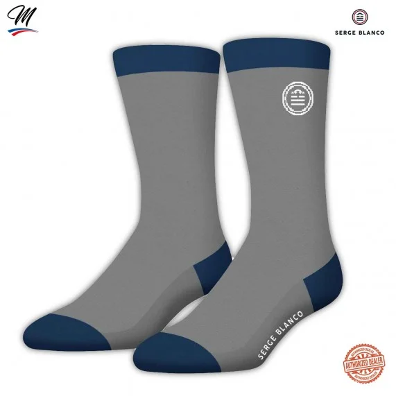 Lot de 3 paires de Chaussettes Homme en Coton "Rugby 15" (Chaussettes fantaisies) Serge Blanco chez FrenchMarket