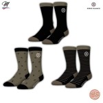 Kaki / Kaki Noir Stripe