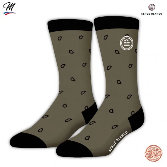 Set of 3 Pairs of Men's Cotton "Rugby 15" Socks (Fancy socks) Serge Blanco on FrenchMarket