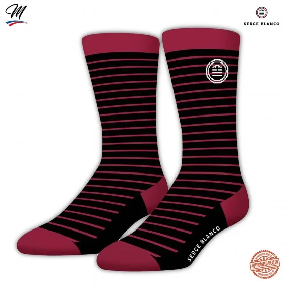 3 Paar "Rugby 15" Herrensocken aus Baumwolle (Fancy) Serge Blanco auf FrenchMarket