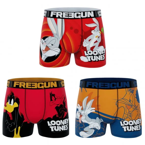 Juego de 3 calzoncillos Looney Tunes Boy (Calzoncillos de niño) Freegun chez FrenchMarket