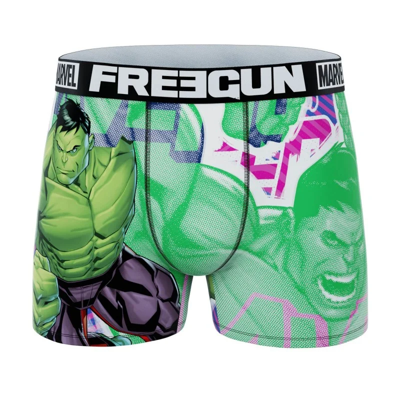 Freegun - Boxer Garçon Marvel Avengers Hulk 10-12 ans Vert