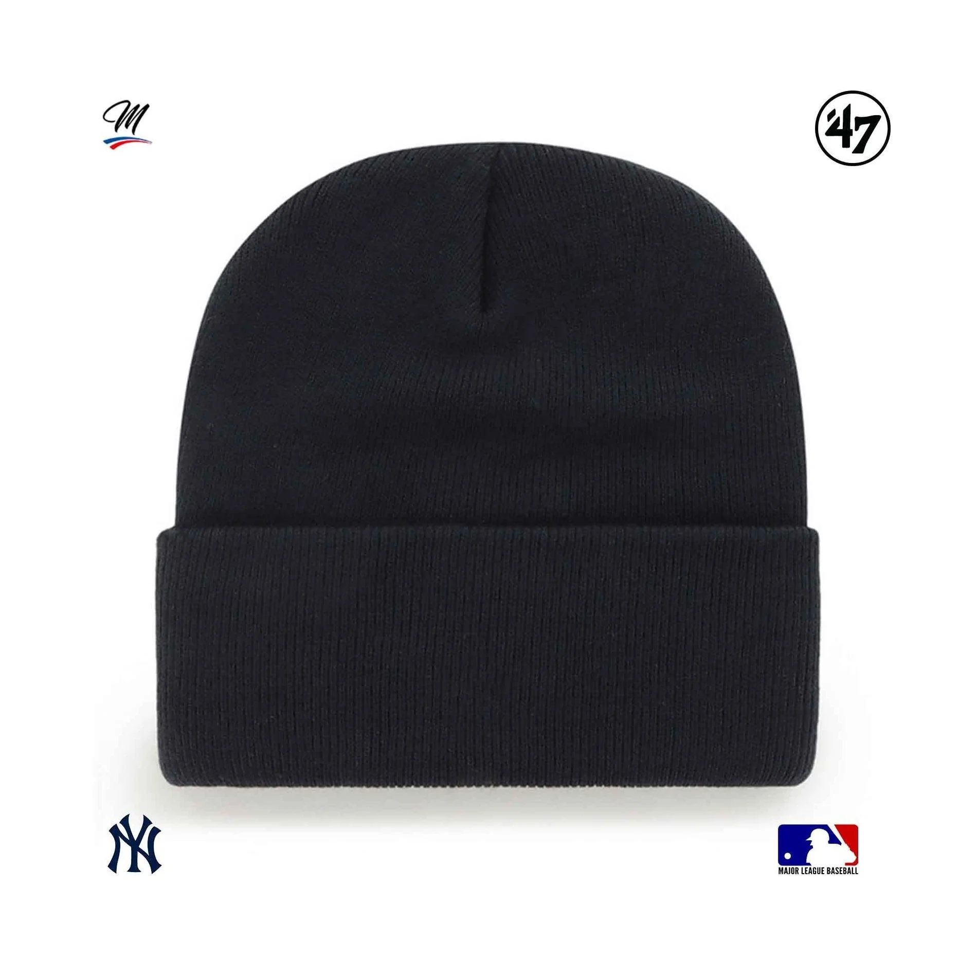 *HOST PICK* New York Yankees Haymaker Beanie *NEW* 47 Brand Blue Beanie MLB New York Yankees Haymaker Logo NY main image 2