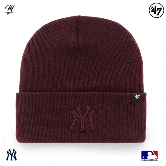 Bonnet MLB New York Yankees Haymaker "Bordeaux" (Bonnets) '47 Brand chez FrenchMarket