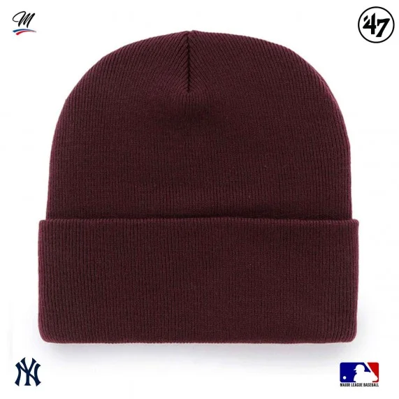 Bonnet MLB New York Yankees Haymaker "Bordeaux" (Bonnets) '47 Brand chez FrenchMarket