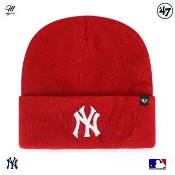 MLB New York Yankees Haymaker Hat Red (Beanie) '47 Brand on FrenchMarket