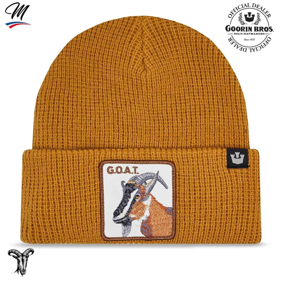 GOORIN BROS Chunky Knit Beanie för män eller kvinnor GOAT "The Greatest