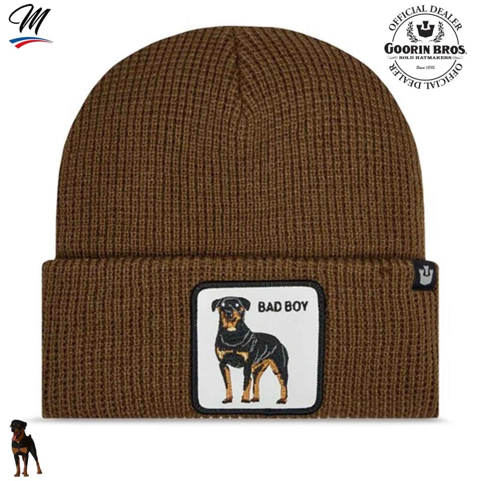 GOORIN BROS Brun mössa Stickad Rotweiller- Bad Boy "Ruff Stuff
