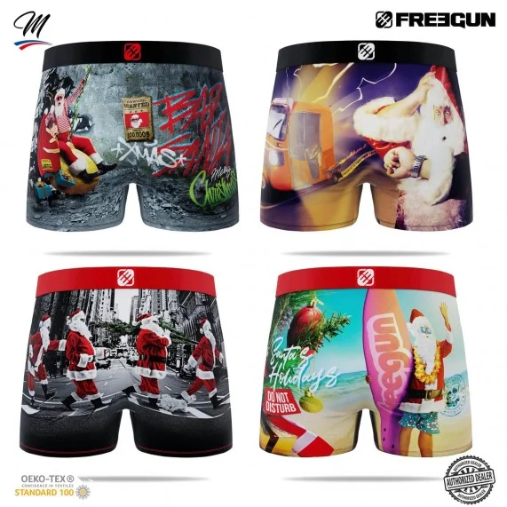 Set of 4 Boy's Boxers Christmas Collection (Boxers) Freegun on FrenchMarket