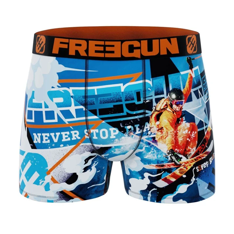 Freegun - Boxer Homme Premium Sport Extrême Ski XXL Bleu