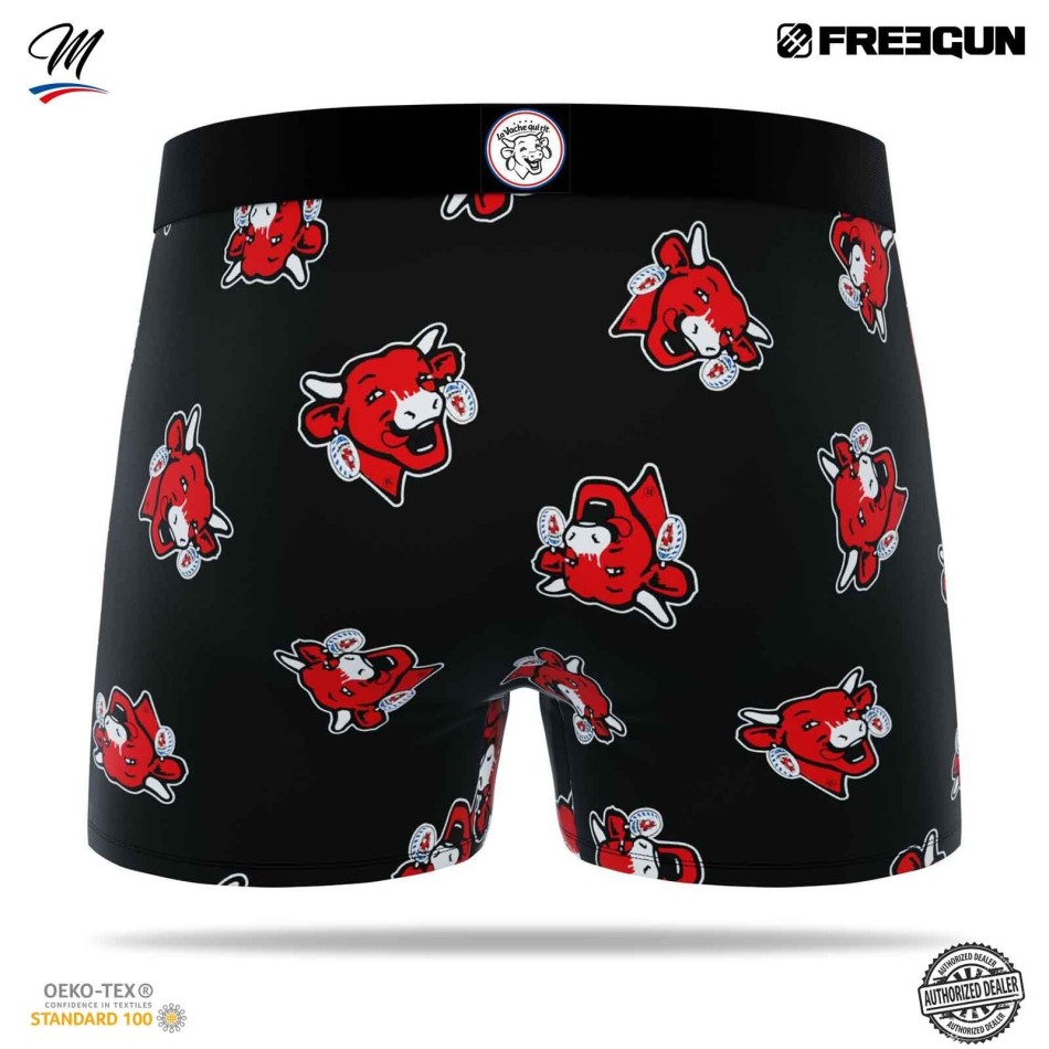 Boxershorts Mann Mikrofaser "Die lachende Kuh" (Boxershorts Mann) Freegun auf FrenchMarket