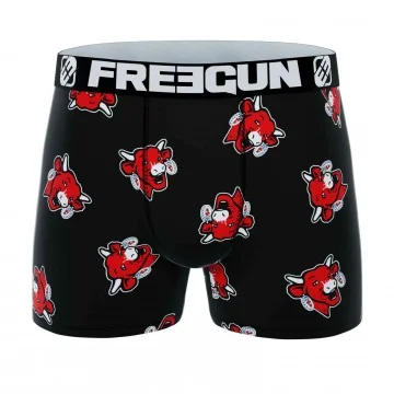 heren boxershort van microvezel "De lachende koe" (Herenboxershorts) Freegun chez FrenchMarket