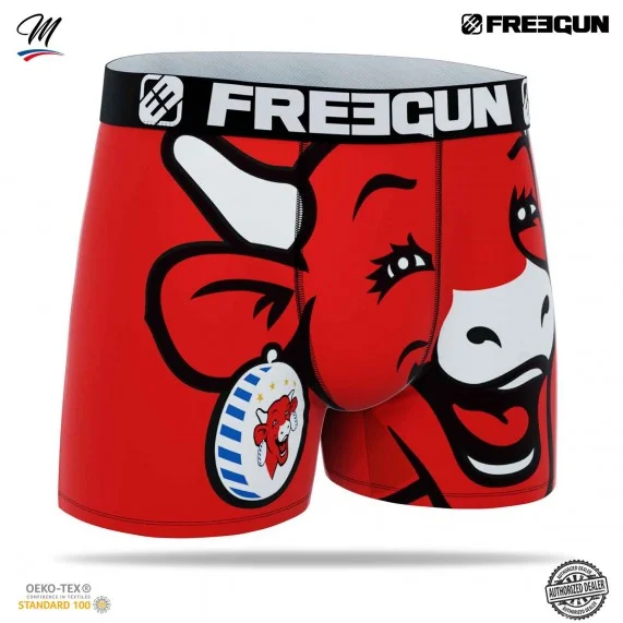 Boxershorts Mann Mikrofaser "Die lachende Kuh" (Boxershorts Mann) Freegun auf FrenchMarket
