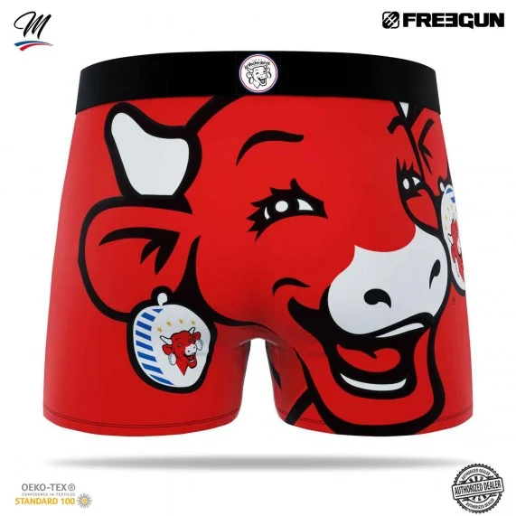 Boxershorts Mann Mikrofaser "Die lachende Kuh" (Boxershorts Mann) Freegun auf FrenchMarket