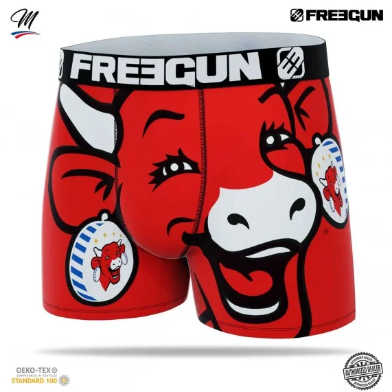 Boxershorts Mann Mikrofaser "Die lachende Kuh" (Boxershorts Mann) Freegun auf FrenchMarket