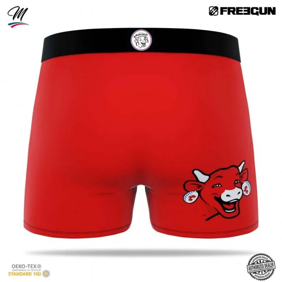 Boxershorts Mann Mikrofaser "Die lachende Kuh" (Boxershorts Mann) Freegun auf FrenchMarket