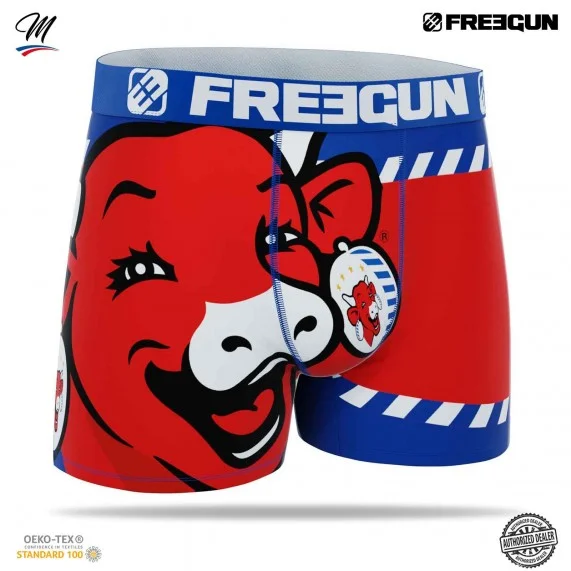 Boxershorts Mann Mikrofaser "Die lachende Kuh" (Boxershorts Mann) Freegun auf FrenchMarket