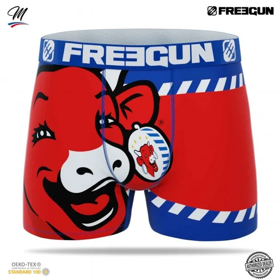 Boxershorts Mann Mikrofaser "Die lachende Kuh" (Boxershorts Mann) Freegun auf FrenchMarket