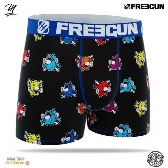 Calzoncillos bóxer de microfibra para hombre "La Vaca que rie" (Calzoncillos para hombre) Freegun chez FrenchMarket