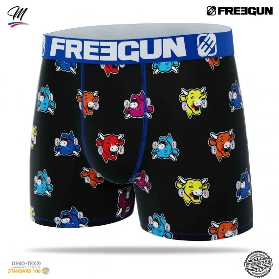 Calzoncillos bóxer de microfibra para hombre "La Vaca que rie" (Calzoncillos para hombre) Freegun chez FrenchMarket