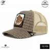 KING Checkered Trucker Cap - "Lodge King" Lion (Caps) Goorin Bros on FrenchMarket